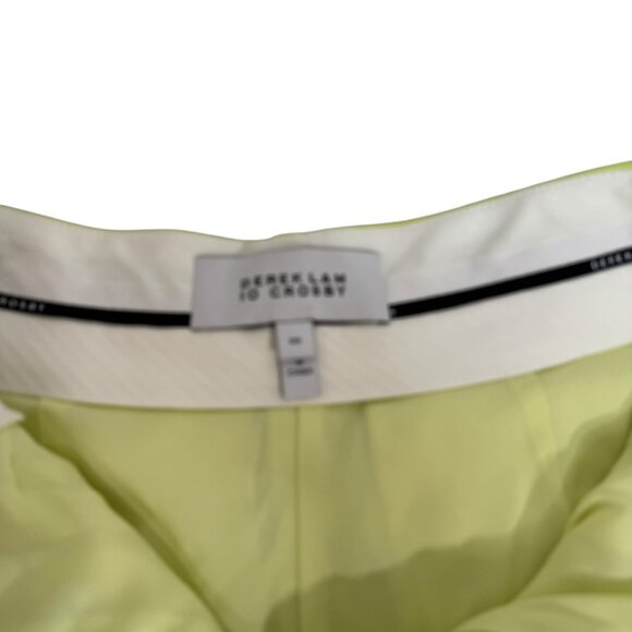 Derek Lam 10 Crosby Neon Chartreuse Pleated Shorts NWT | Size 00 - Picture 4 of 7